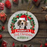 Photo personnalisée Pawsitively Excited For The First Christmas - Ornement personnalisé personnalisé pour chien et chat